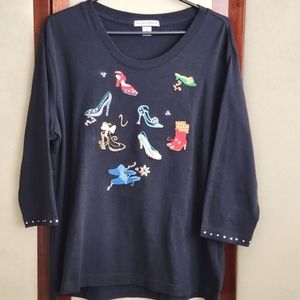 Port Authority Custom Shoe Embroidered T Shirt